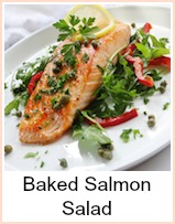 luxury baked salmon salad