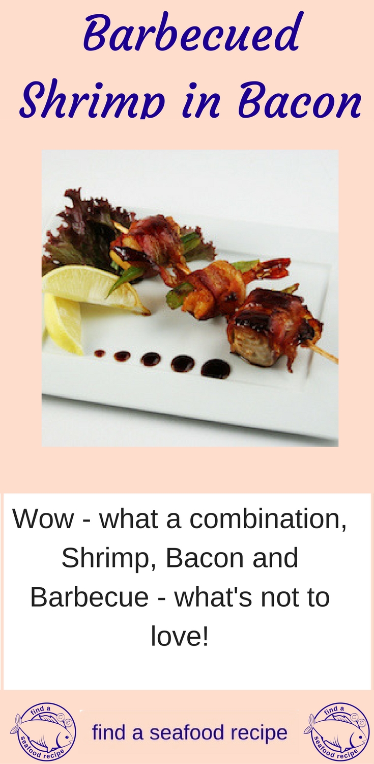 barbecued shrimp in bacon