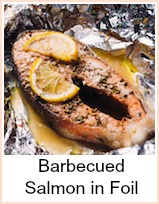 barbecued fish in foil