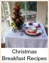 table set for christmas breakfast using smoked fish