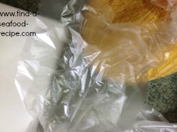 wrapping a salmon fillet wrapping a salmon fillet