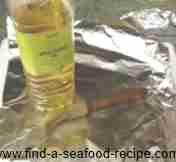 cooking oil on the foil