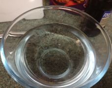 bowl of cold water bowl of cold water