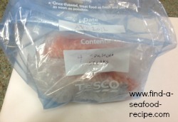 salmon in freezer bag salmon in freezer bag