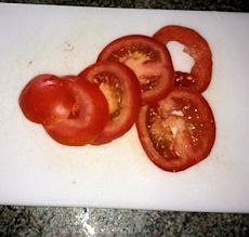 sliced tomato sliced tomato