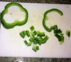 diced green bell pepper diced green bell pepper