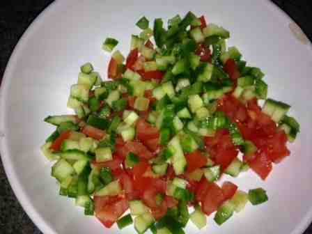 chopped salad in bowl chopped salad in bowl
