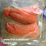 salmon fillets in a microvave bag salmon fillets in a microvave bag