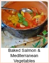 baked salmon with mediterranean vegetables Recipe for Baked Salmon 157