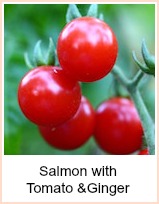 Salmon with Tomato and Ginger