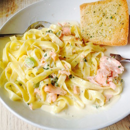 Salmon with Pasta