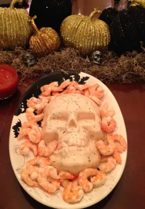 skull shaped shrimp spread and whole shrimp skull shaped shrimp spread and whole shrimp
