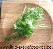 parsley on chopping board