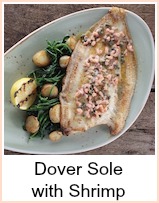 Dover Sole with shrimp