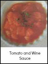 tomato and wine sauce