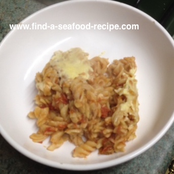 tuna pasta in a dish