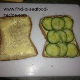buttered bread with cucumber slices buttered bread with cucumber slices