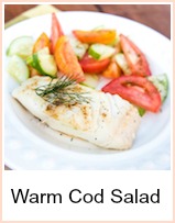 warm cod salad