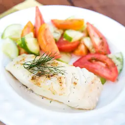 Warm Cod with Salad